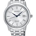 Seiko Seiko Presage SRPC05J1  SRPC05J1 механические мужские часы  серебристый циферблат, браслет  — вид спереди